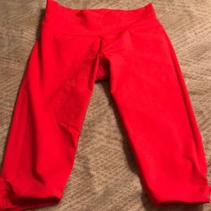 Red Lululemon Capris